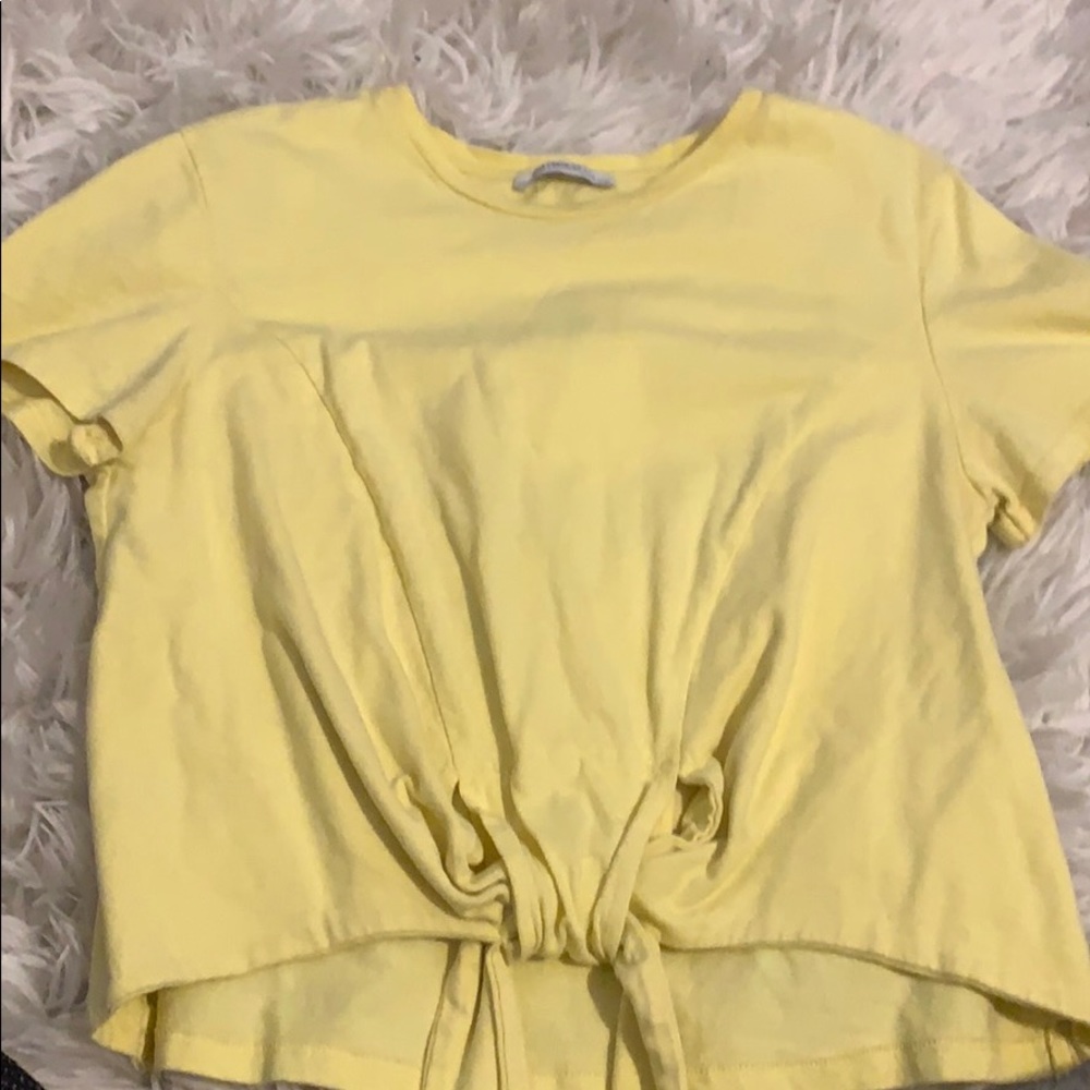 Zara Yellow Crop Top